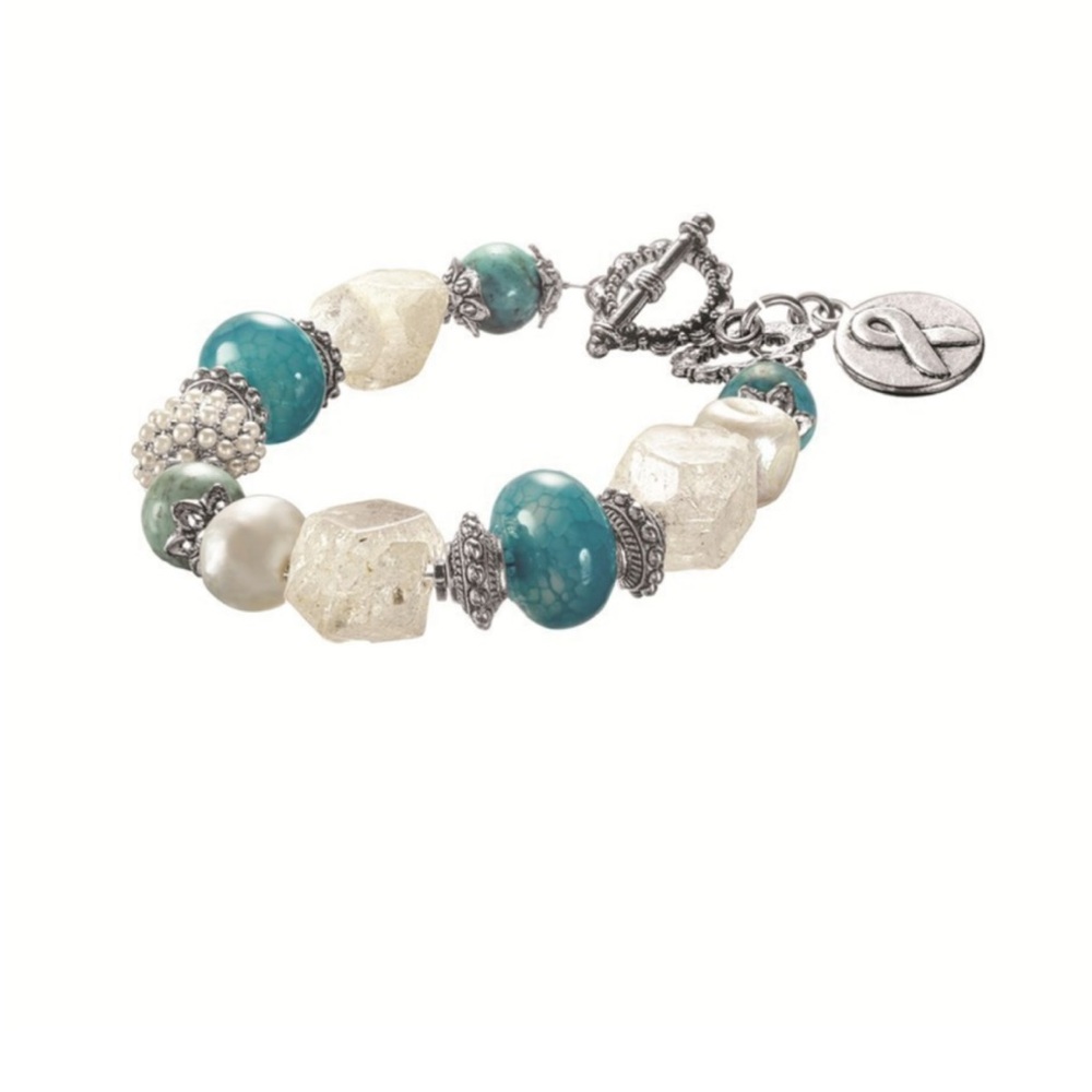 NWOT Laura Mercier Ovarian Cancer Awareness Bracelet